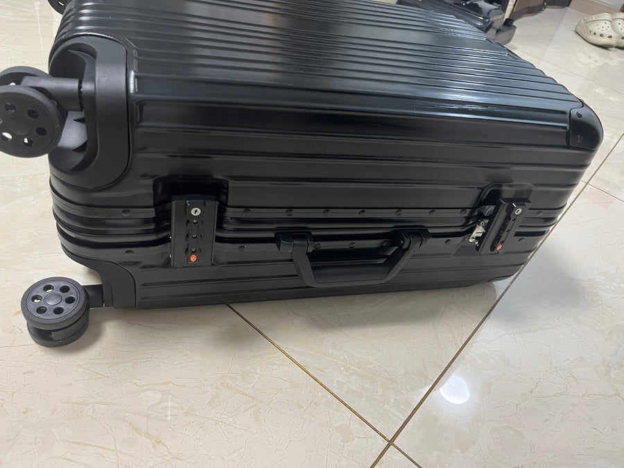 Traveller using an AerCabin backpack