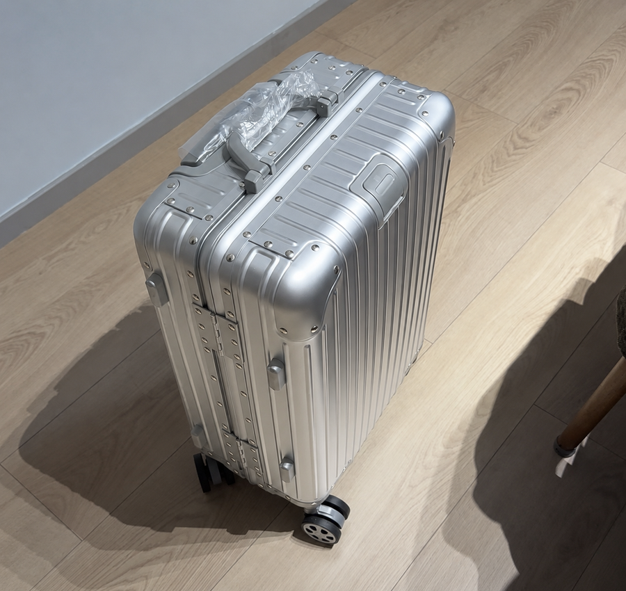 Traveller using an AerCabin backpack